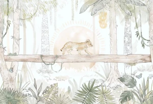 MALUMI SAFARI LION GREEN - PRÓBKA TAPETY  