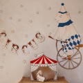 dekoracja retro na ścianę miś i cyrkowy rower