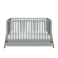 szare łóżeczko niemowlęce bellamy lotta