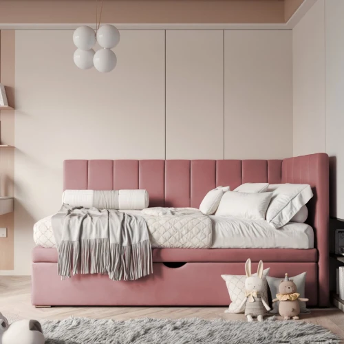 Łóżko tapicerowane CHASE – stylowe meble dziecięce