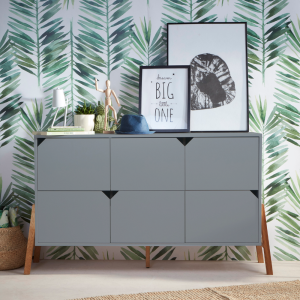 BELLAMY - LOTTA KOMODA 6 SZUFLAD SZARA