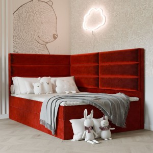 ŁÓŻKO TAPICEROWANE Z MATERACEM MILAN 2