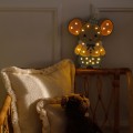 Lampka dziecięca w kształcie myszki Felix – rękodzieło Little Lights, naturalne drewno i minimalistyczny design.
