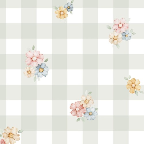 tapeta w kwiaty do pokoju dziewczynki pastel flowers(5).jpg