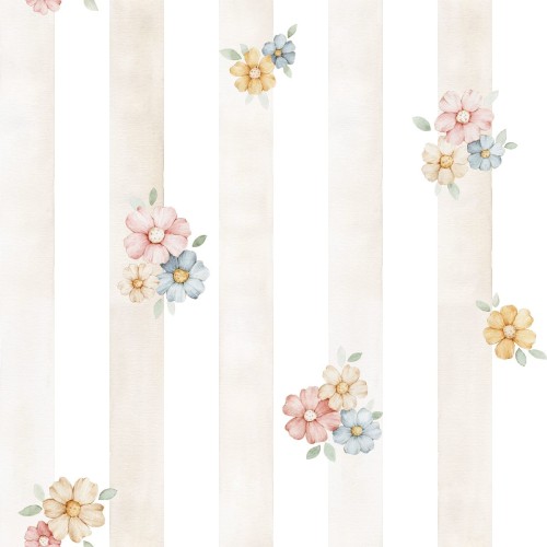 tapeta w kwiaty do pokoju dziewczynki pastel flowers(7).jpg