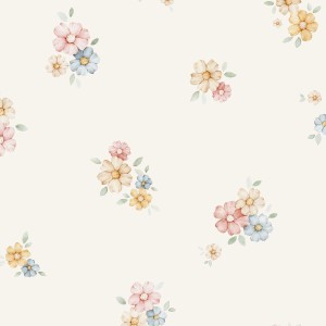 DEKORILLO - TAPETA DZIEWCZĘCA PASTEL FLOWERS