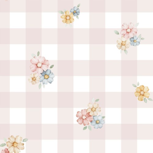 tapeta w kwiaty do pokoju dziewczynki pastel flowers(6).jpg