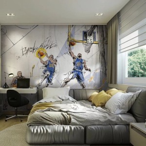 MALUMI - TAPETA DLA CHŁOPCA BASKETBALL BLUE