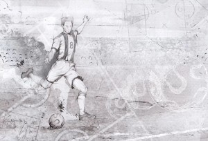 MALUMI SOCCER BLACK AND WHITE - PRÓBKA TAPETY  