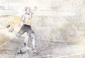 MALUMI SOCCER YELLOW - PRÓBKA TAPETY 