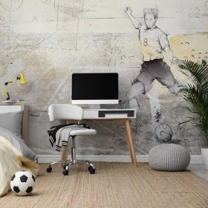 MALUMI - TAPETA DLA CHŁOPCA SOCCER YELLOW