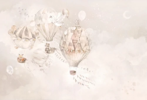 tapeta z balonami beige.webp