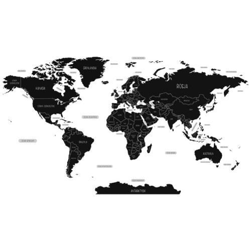 naklejka na ścianę mapa świata yokodesign