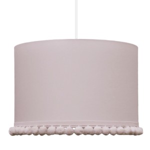 YOUNGDECO - LAMPA SUFITOWA Z POMPONAMI JASNY BEŻ