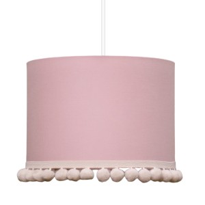 YOUNGDECO - LAMPA SUFITOWA MINI Z POMPONAMI PASTELOWY RÓŻ 