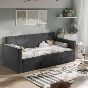 ŁÓŻKO SOFA TAPICEROWANA DLA DZIECKA LUMI III  