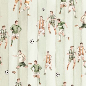 DEKORILLO - TAPETA DLA CHŁOPCA PIŁKA NOŻNA PASY