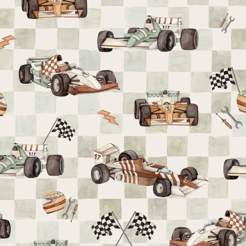TAPETA DLA CHŁOPCA WYŚCIGÓWKA