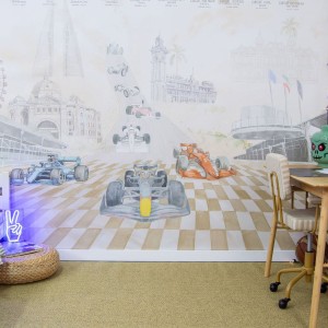 DEKORILLO - MURAL RACING  - TAPETA WYŚCIGOWA Z BOLIDAMI