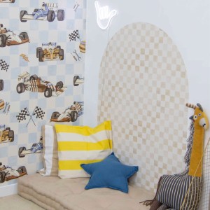 DEKORILLO - NAKLEJKA ŁUK W KRATKĘ WATERCOLOR 