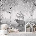 tapeta dla dzieci leśne zwierzęta bear king