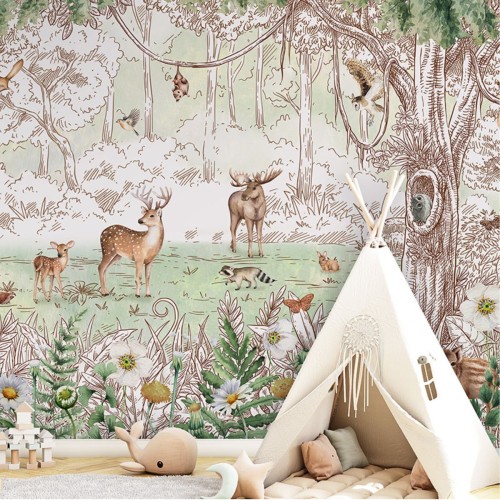 tapeta ze zwierzętami do pokoju dziecka(25).jpg