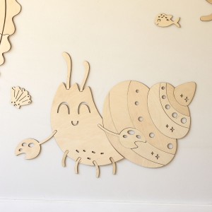 CUT IT NOW - KRAB DREWNIANA DEKORACJA NA ŚCIANĘ 