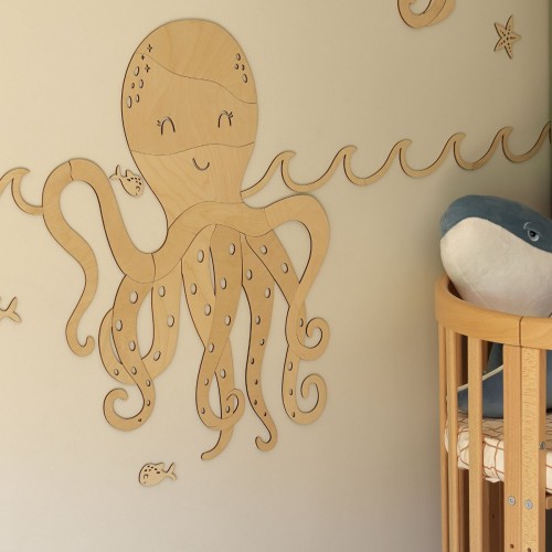 ośmiornica dekoracja na ścianę do pokoju dziecka