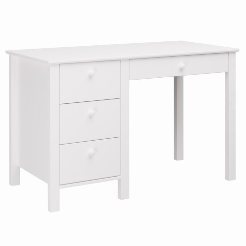 białe biurko młodzieżowe z szufladami