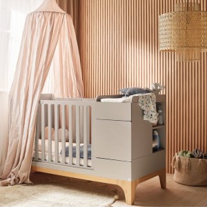 BELLAMY - WIELOFUNKCYJNE ŁÓŻECZKO / TAPCZANIK UP! 70x120 CM SZARE