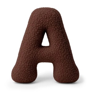 MEOW BABY - PODUSZKA LITERA BEARLY CIEMNY BRĄZ