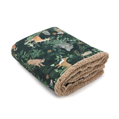 ciepły kocyk w stylu leśnym