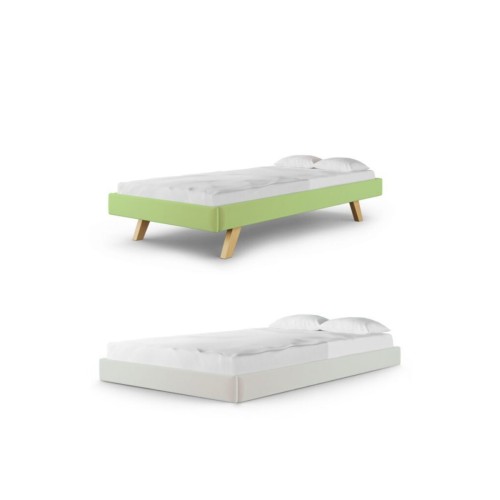 ŁÓŻKO TAPICEROWANE DLA DZIECKA SOFA LEGS TEXTI