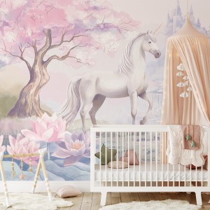 PASTELOWE LOVE - TAPETA JEDNOROŻEC