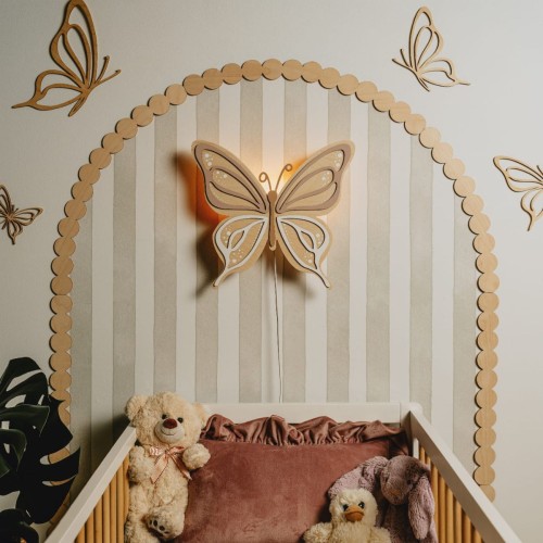 drewniana lampka motylek tuliroom
