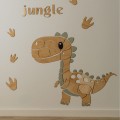 DREWNIANA DEKORACJA ŚCIENNA DINO T-REX