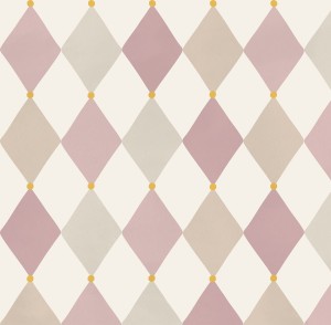 DEKORILLO RÓŻOWE ROMBY - PRÓBKA TAPETY