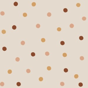 DEKORILLO - TAPETA DZIECIĘCA W BRĄZOWE KROPKI BOUNCY DOTS