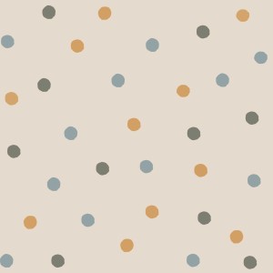 DEKORILLO NIEBIESKIE KROPKI BOUNCY DOTS  - PRÓBKA TAPETY