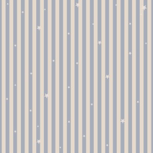 DEKORILLO - TAPETA DZIECIĘCA W NIEBIESKIE PASKI Z GWIAZDKAMI