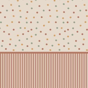 DEKORILLO - MURAL BOUNCY DOTS - TAPETA W PASKI I KROPKI