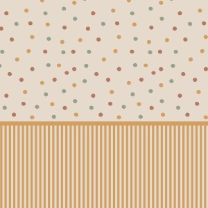 DEKORILLO - MURAL BOUNCY DOTS - TAPETA W ŻÓŁTE PASKI I KROPKI