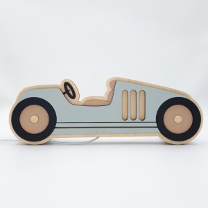 PASTEL STUFF - DREWNIANA LAMPKA ŚCIENNA RETRO SAMOCHÓD BLUE