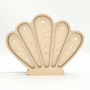 PASTEL STUFF - DREWNIANA LAMPKA MUSZELKA