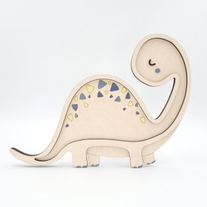 PASTEL STUFF - DREWNIANA LAMPKA ŚCIENNA DINO