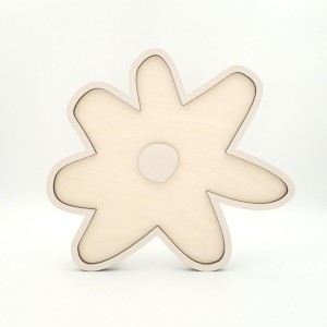 PASTEL STUFF - DREWNIANA LAMPKA ŚCIENNA KWIATEK