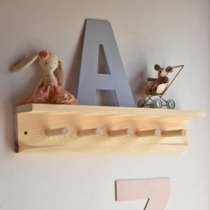 BAMBOOKO - WIESZAK DREWNIANY Z PÓŁECZKĄ