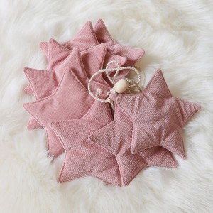 MOI MILI - GIRLANDA GWIAZDKI VELVET DELIKATNIE RÓŻWY PYŁ