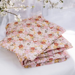 MOI MILI - MUŚLINOWA POŚCIELI Z WYPEŁNIENIEM DLA NIEMOWLAKA WIOSENNY OGRÓD