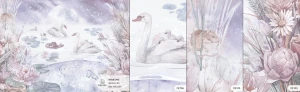MALUMI SWAN LAKE LILA - PRÓBKA TAPETY